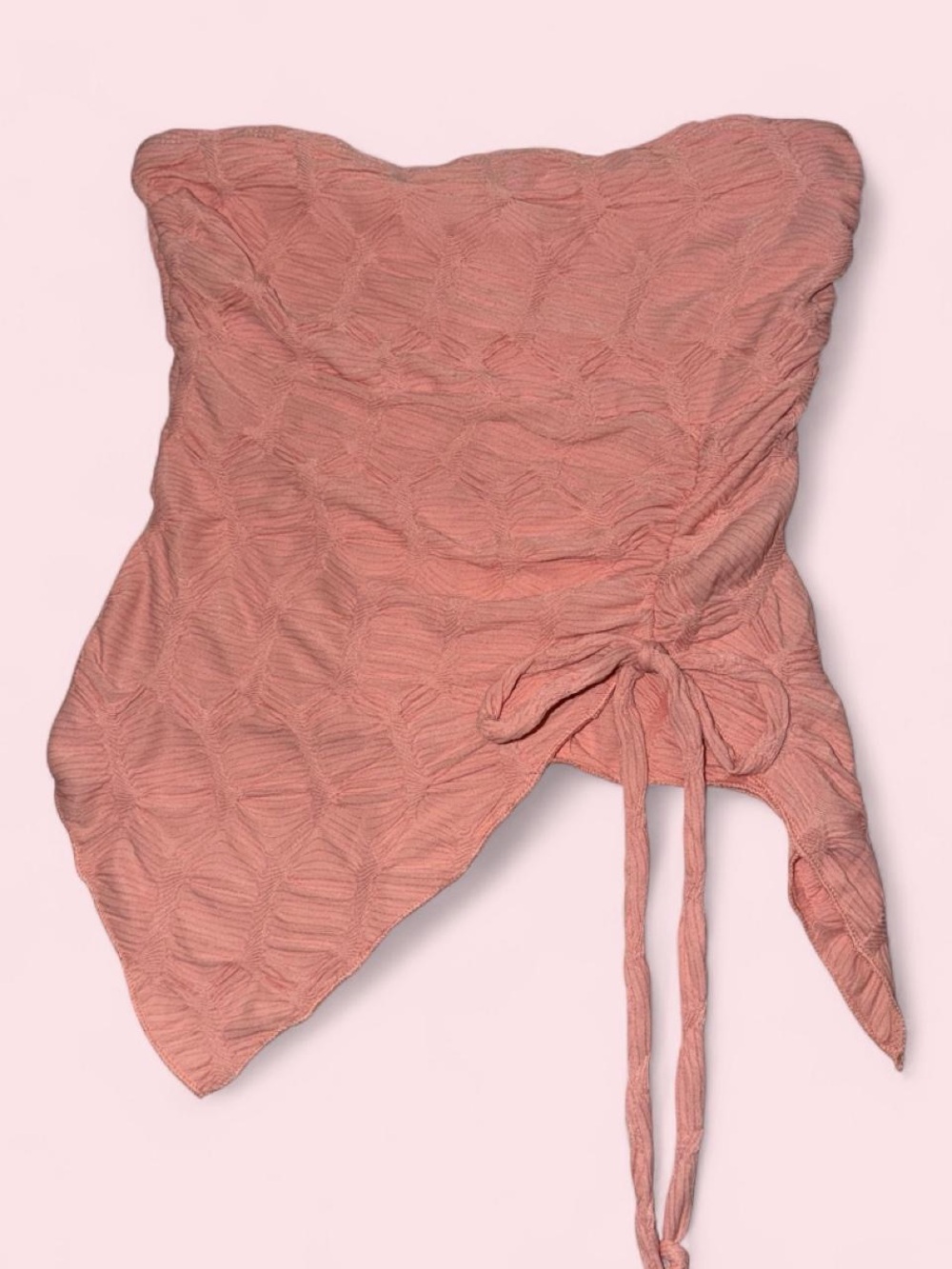 See You Monday Dusty Rose Textured Tube Top